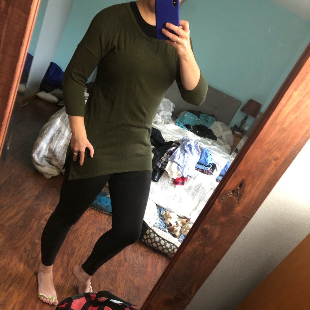 Olive green top
